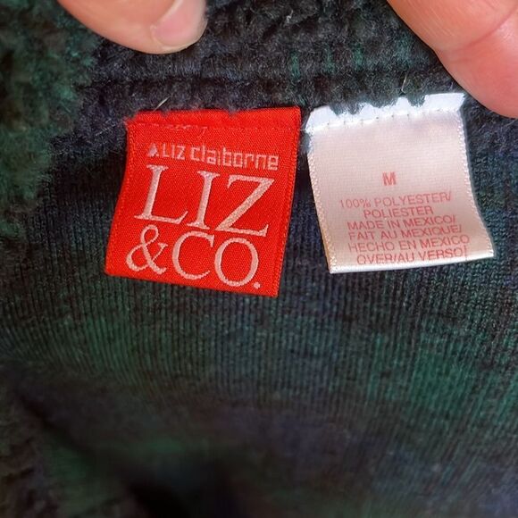 Liz & Co Plaid Fleece Coat - Picture 5 of 6